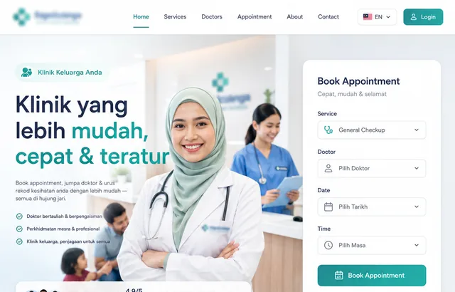 Clinic & Dental — interface preview