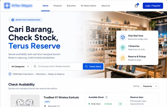 Stock & Inventory — interface preview