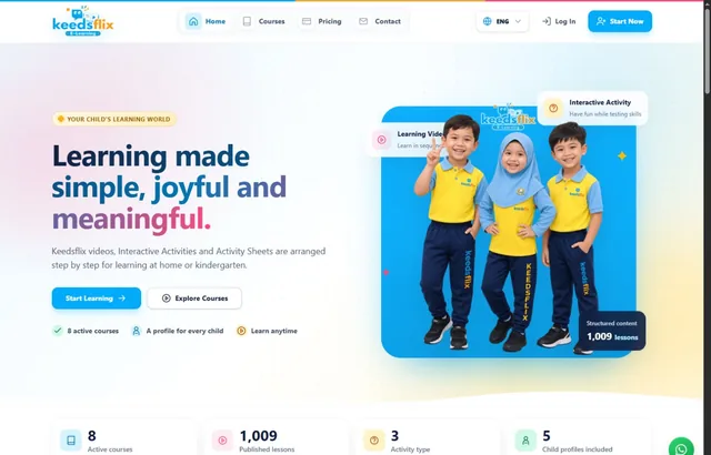 Keedsflix Ecosystem — interface preview