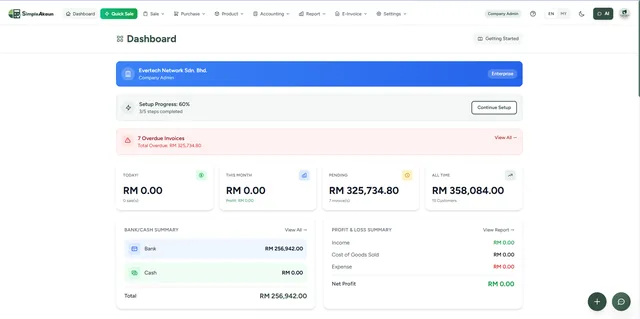 SimpleAkaun — interface preview