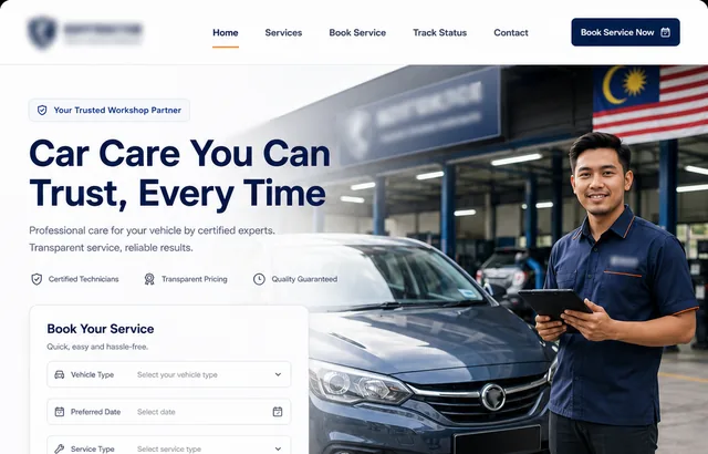 Car Workshop — interface preview